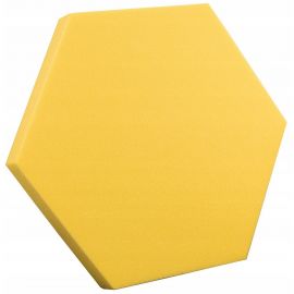 Akustikplatte Hexagon gelb 50x50x5 cm selbstverlöschender, nicht brennbarer Schaumstoff
