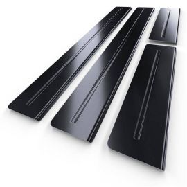 Einstiegsleisten aus Stahl Skoda Scala Kombi (5 Türen) - (2019-....) Long Line - schwarz (geschleifte Oberfläche)